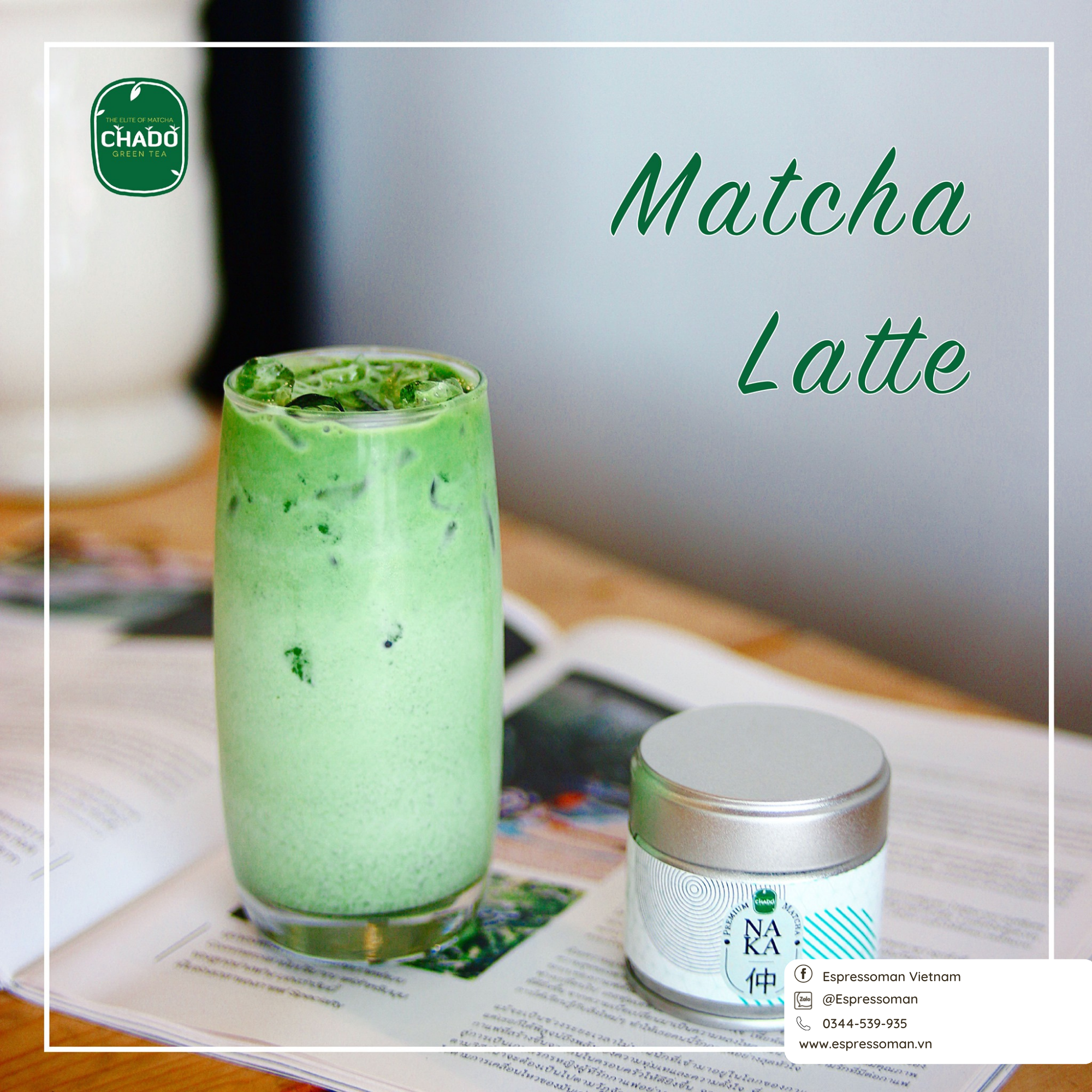 Matcha Latte - Bột trà xanh - Matcha Nhật Bản - Dùng Pha Chế - Uống liền - Bột