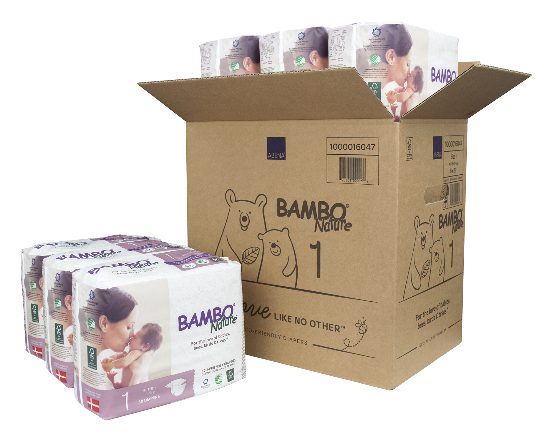 Tã Dán Em Bé Hữu Cơ Bambo Nature - gốc Đan Mạch - 2-5kg - NB28 - 28 miếng