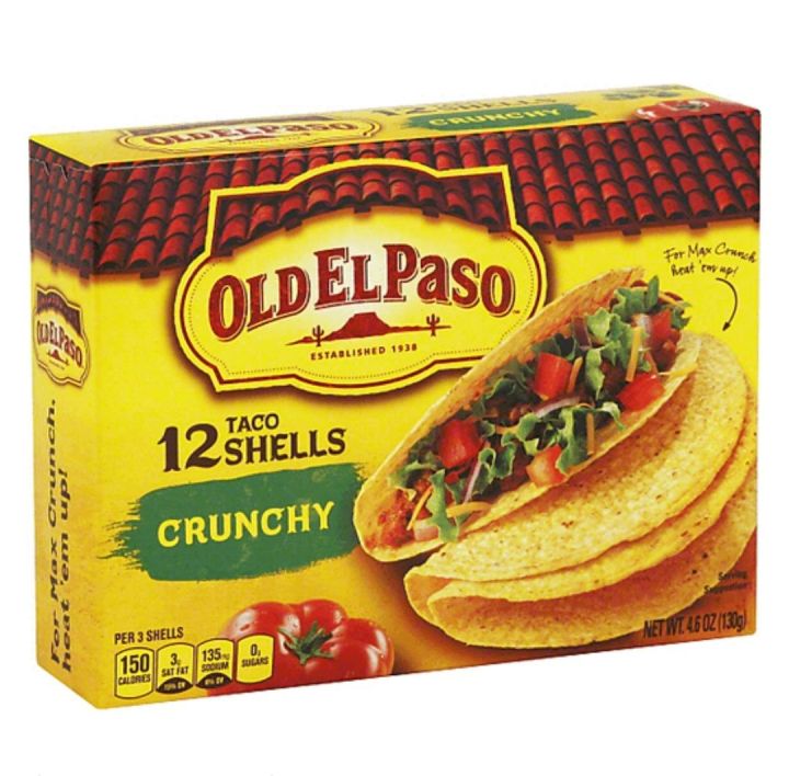 Vỏ bánh Taco Shells hiệu Old El Paso Taco Shells - Hộp 12 cái