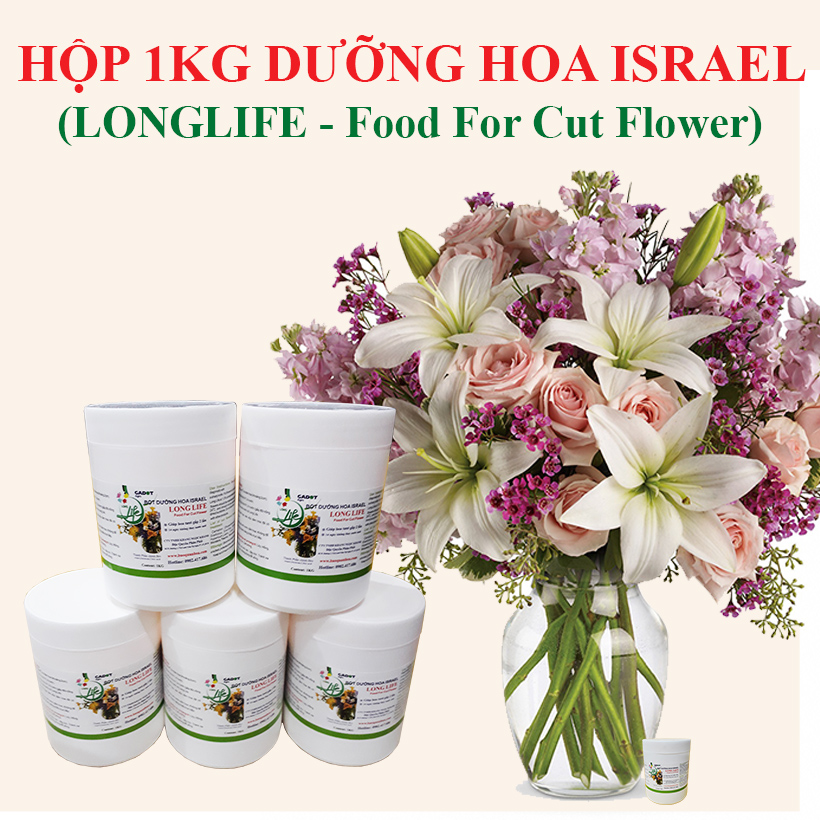 BỘT DƯỠNG HOA LONGLIFE SG CỦA ISRAEL (COMBO 5 KG) BÍ QUYẾT GIỮ HOA TƯƠI LÂU GẤP 2 LẦN DÀNH SHOP HOA BẢO QUẢN HOA CẮM BÌNH, HOA CẮM XỐP TƯƠI LÂU VÀ KHÔNG THAY HOA ĐỊNH KỲ THÁNG