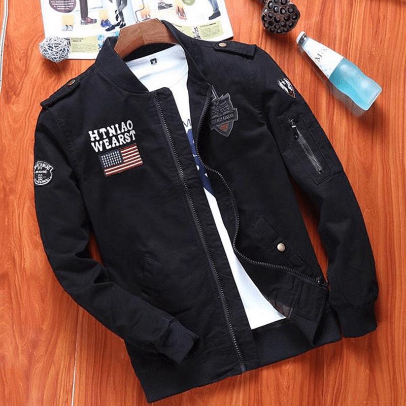 Áo khoác kaki nam 2 lớp logo thêu cực xịn , bao đẹp sang trọng phong độ cho ae THỜI TRANG GU FASHION