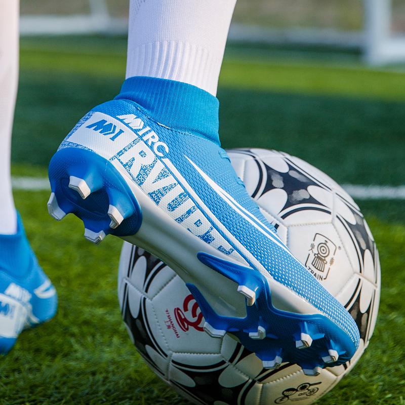 Giày bóng đá LSYAAAAA Giày bóng đá nam Giày bóng đá nhân tạo Giày chống trượt Giày bóng đá cho thanh thiếu niên mắt cá chân cao gót Giày thể thao đào tạo trong nhà cho trẻ em