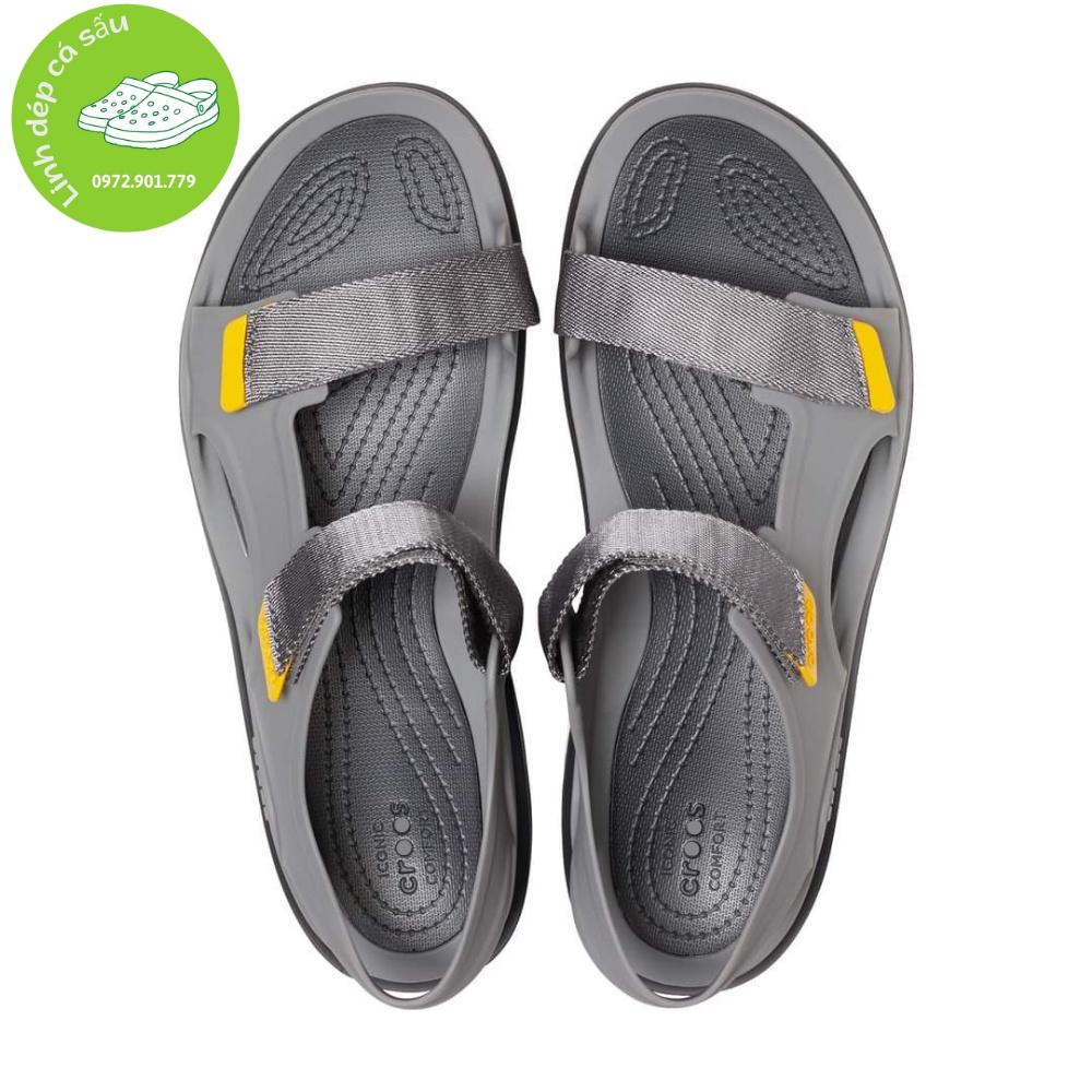 Sandal nhựa cross nam exprestion quai dán màu ghi êm, nhẹ, thoáng, hàng xịn, full box