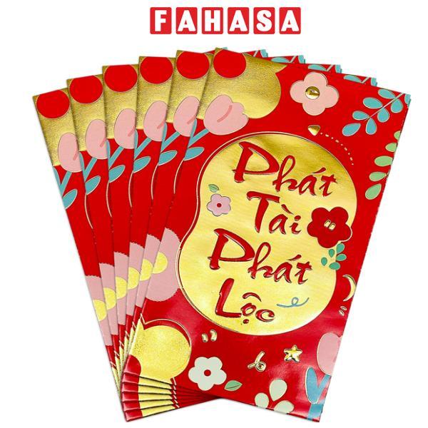 Bộ 6 Bao Lì Xì Tết Bính Ngọ 2026 - H5-8-1 - Phát Tài Phát Lộc