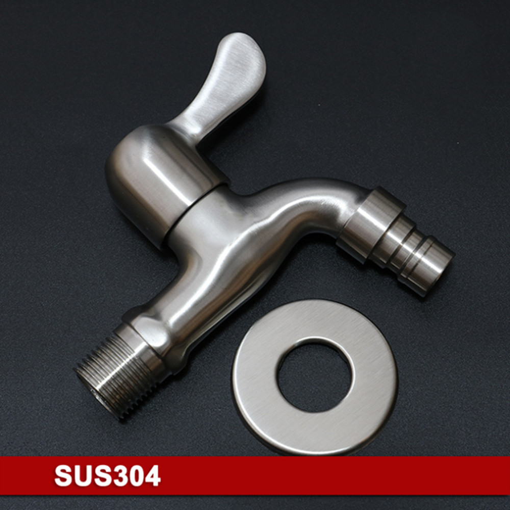 Vòi nước máy giặt KAMA INOX SUS304 - Vòi hồ nước ban công, sân vườn - Hàng chính hãng