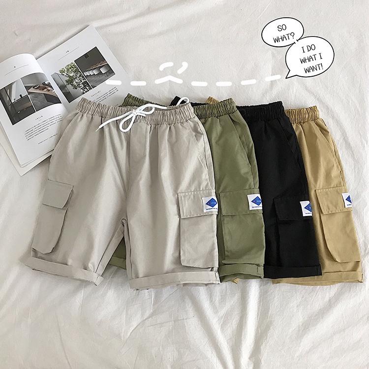 Quần Short Kaki Nam Nữ Túi Hộp Unisex- MayLinh shop- Quần Đùi Túi Hộp Dây Rút, Chất Liệu Vải Kaki Dày Dặn Form Chuẩn