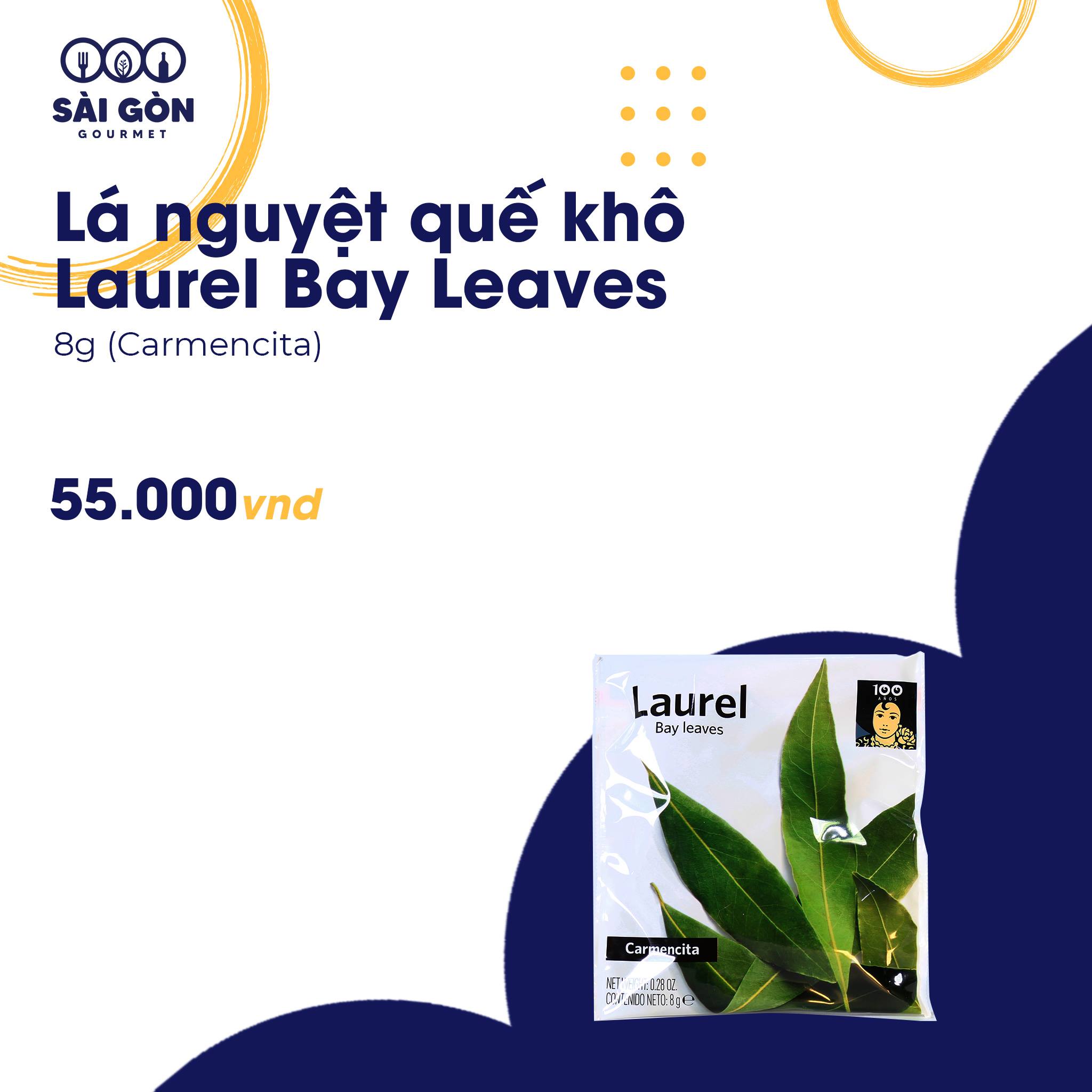 Lá nguyệt quế khô Laurel Bay Leaves 8g (Carmencita)