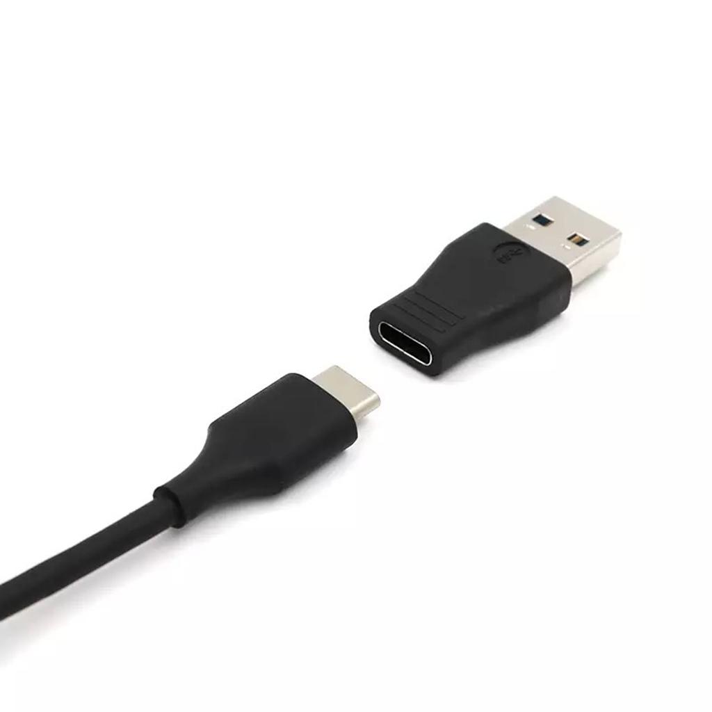 PREMIUM USB MALE TO USB TYPE-C FEMALE PLUG ADAPTER CONVERTER CONNECTORS BLACK