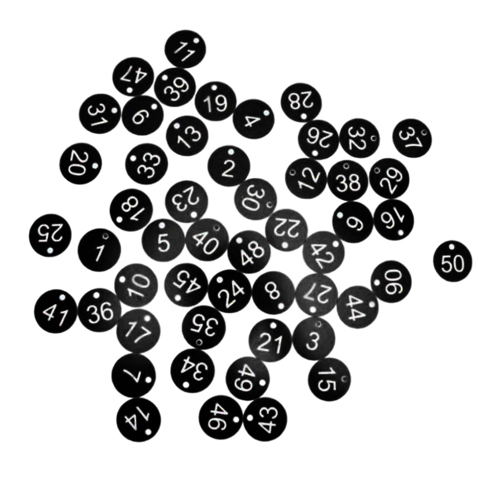 100x Portable Tag Number 1-100 for Warehouse Dorm Keys