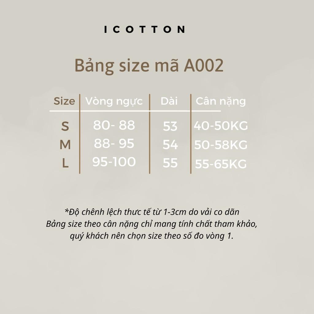 Áo ba lỗ nữ ️ICOTTON️ Áo tanktop khoét vai chất liệu thun tăm mặc mềm mịn mát
