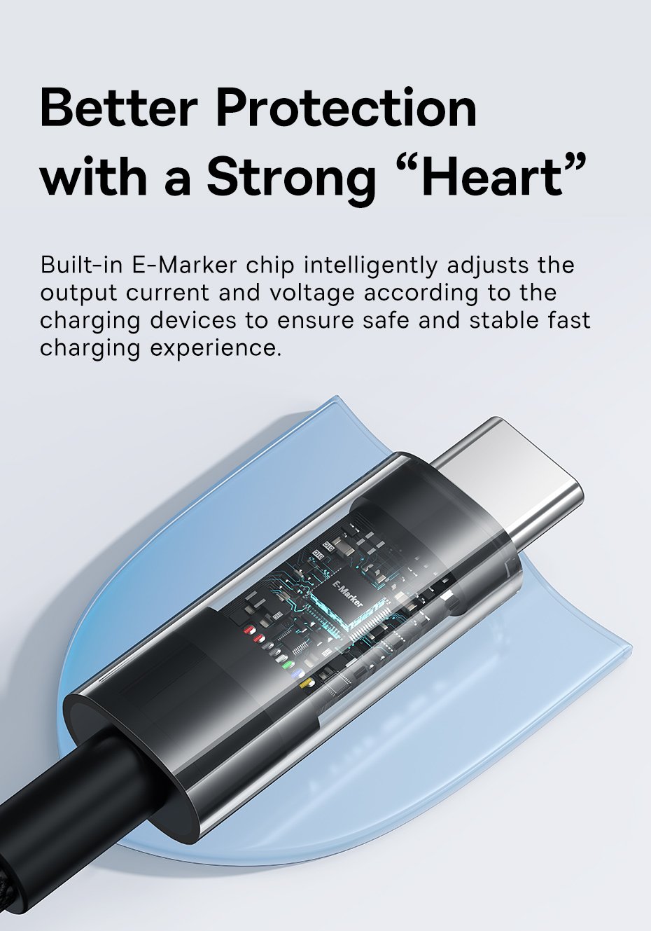 Cáp sạc nhanh Type C to Type C 100W Baseus Gem Fast-Charging Data Cable - Hàng chính hãng