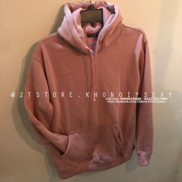 Áo Hoodie Unisex 2T Store H12 Hồng Ruốc