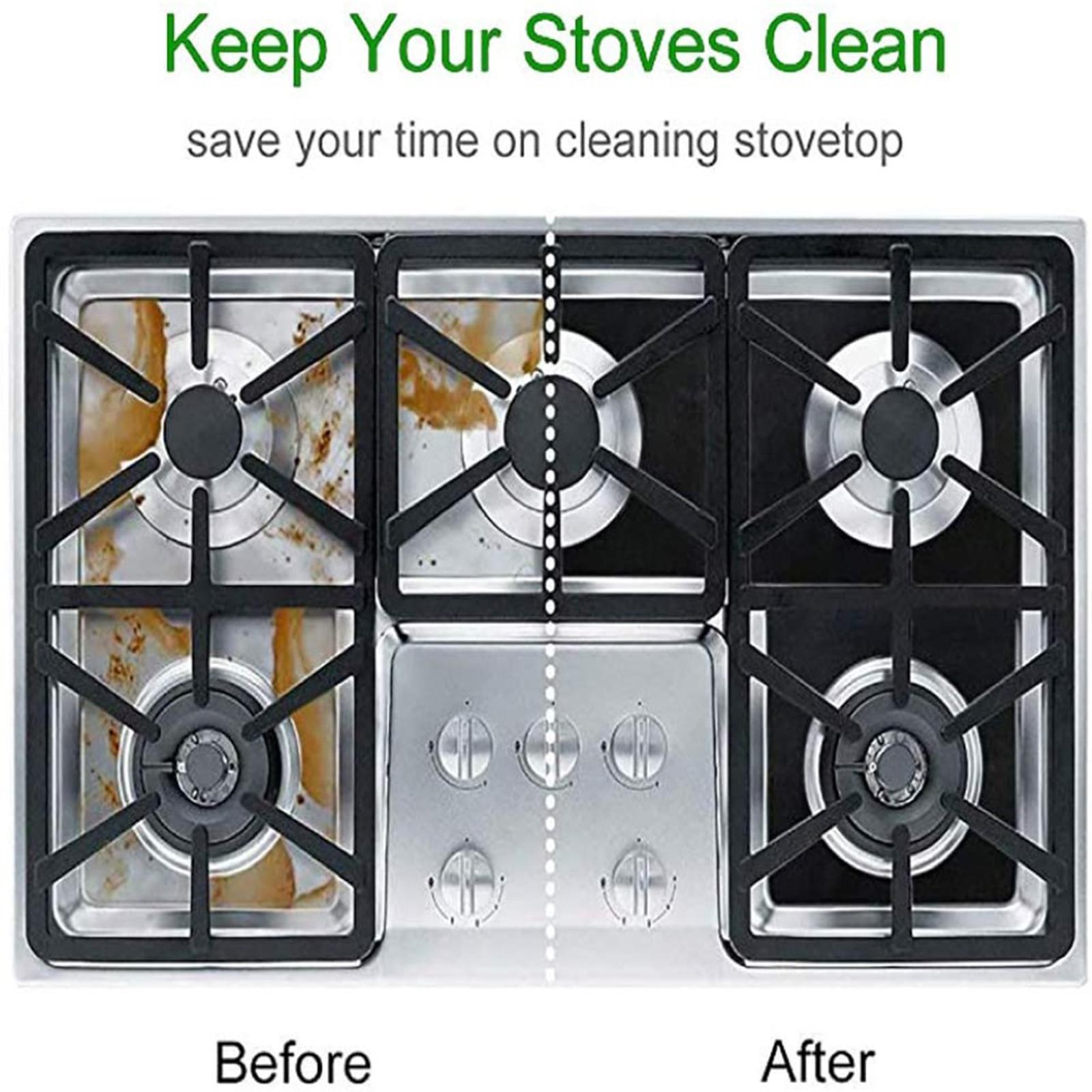 2 Pieces Stove Burner Covers Easy to Clean Reusable for Cooking Kitchen