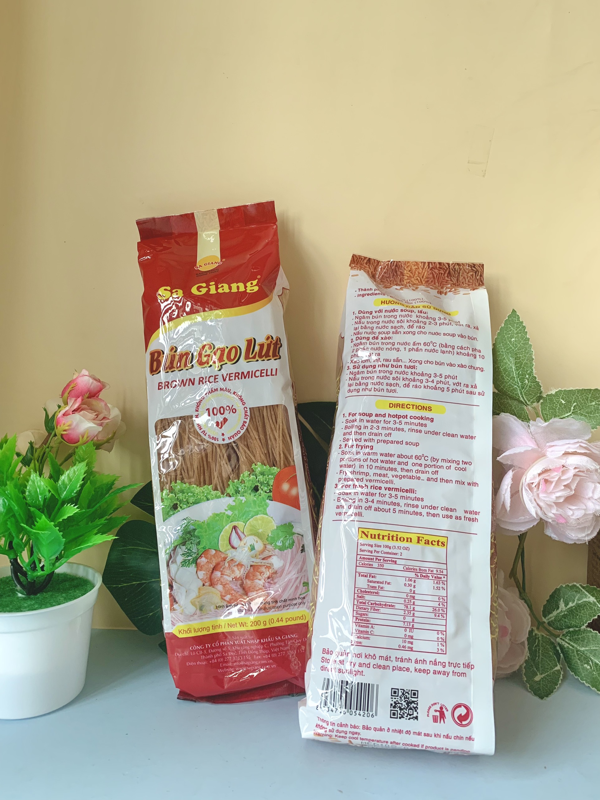 Bún Gạo Lứt Sa Giang 200g