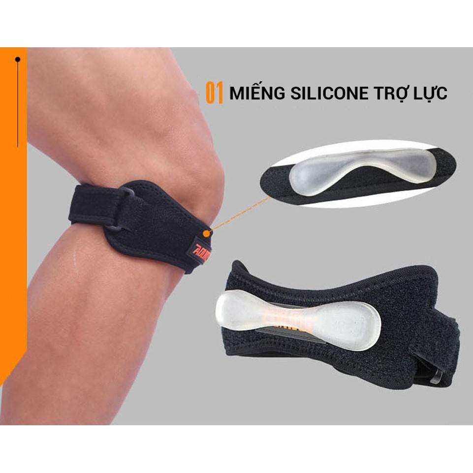 Băng đầu gối thể thao silicone cao cấp Aolikes AL7918 magic