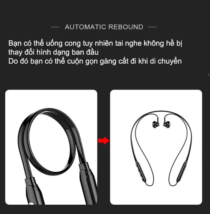 Tai nghe  bluetooth 5.0 Pin 12h  không dây hỗ trợ thẻ nhớ  TF D82  đi kèm 1 túi đựng