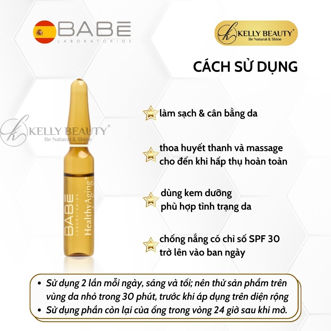 Huyết Thanh Tái Tạo Trẻ Hóa Da BABE HealthyAging Multi Defense Age Rescue Ampoules | Kelly Beauty