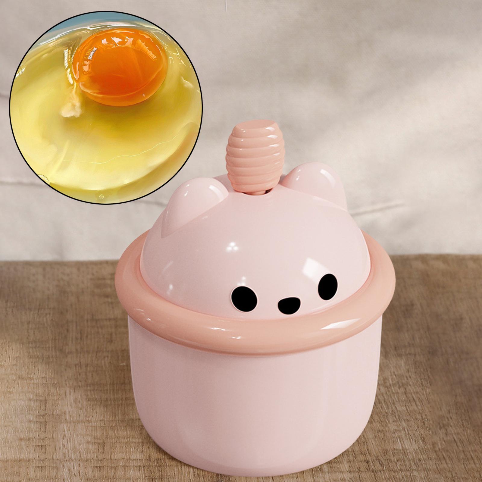 Egg Beater Whisk Cute Bear Shape, Egg White Frother, Saving Time and Effort Practical Kitchen Gadgets Porous Design Manual Whisk Stirring Egg