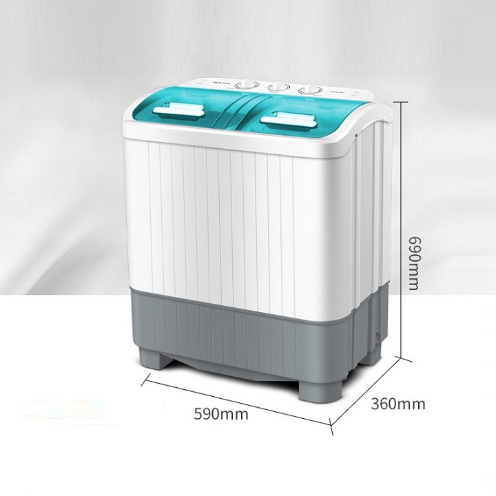 Máy giăt mini AUX 2 lồng giặt XPB56-98H, máy giặt 2 lồng cao cấp