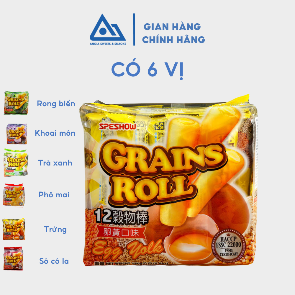 Bánh xốp 12 loại Hạt Speshow ăn vặt nhiều vị socola, trà xanh, phomai... 160g An Gia Sweets &amp; Snacks