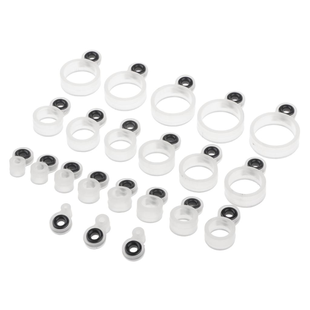 22pcs Silicone & Ceramic Fishing Rod Guides Eye Rings Repair Kit DIY 1#-22#
