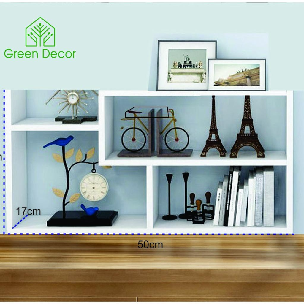 Kệ sách treo tường, tủ sách gỗ để bàn mini cao cấp chịu lực - Green Decor