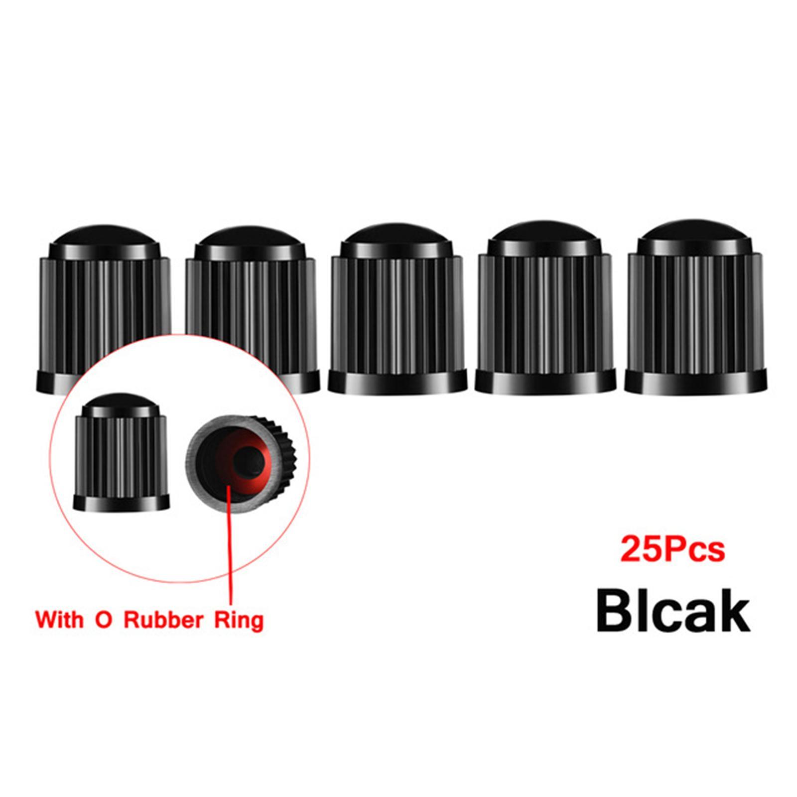25 Pieces Car Tire Valve Stem Caps with Rubber  Decoration Tire Cap for Car