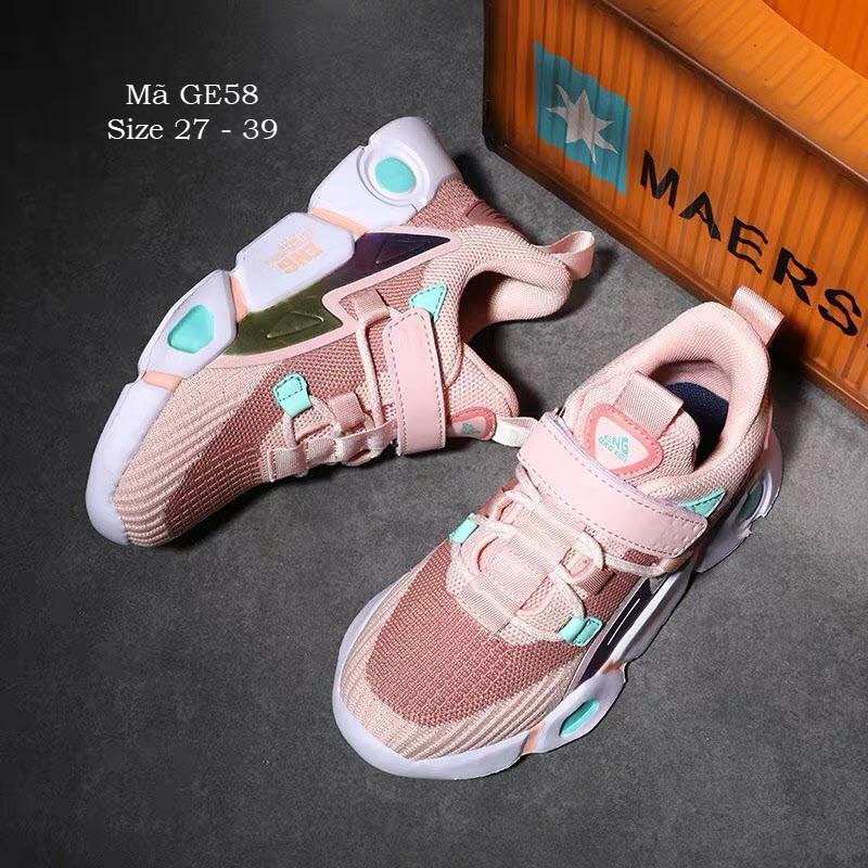 Giày bé gái 3 - 15 tuổi dáng sneaker năng động và cá tính GE58