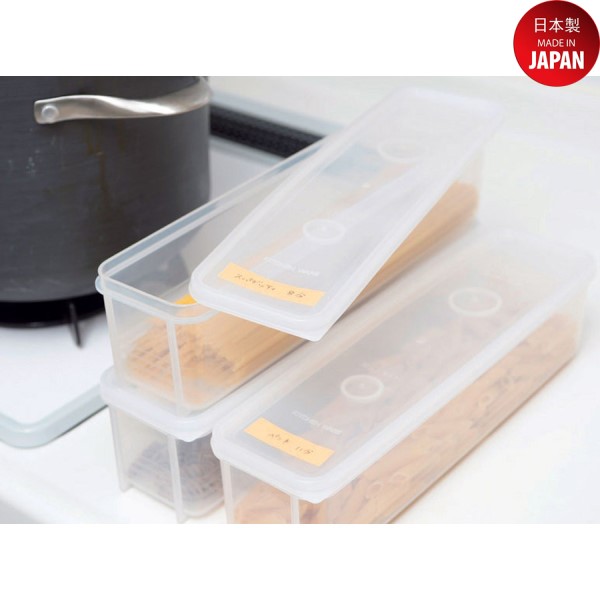 Hộp nhựa đựng & bảo quản đũa thìa, mỳ ống Sanada Seiko 1.3L nắp kín - nội địa Nhật Bản