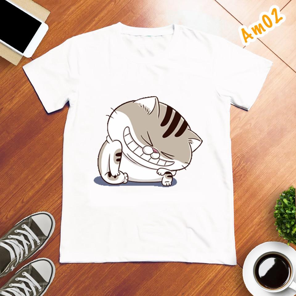 Áo thun Unisex Mèo Ami Bụng Bự Siêu Dễ Thương