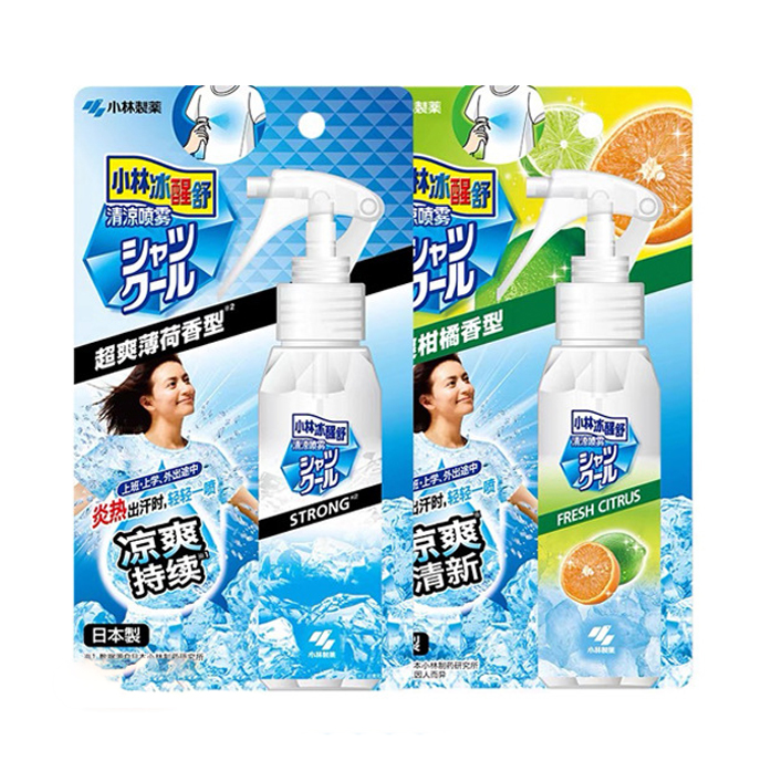 Xịt làm mát cơ thể cho người lớn và trẻ em Kobayashi Shirt Cool Nhật Bản 100ml kết hợp chống tia UV và côn trùng