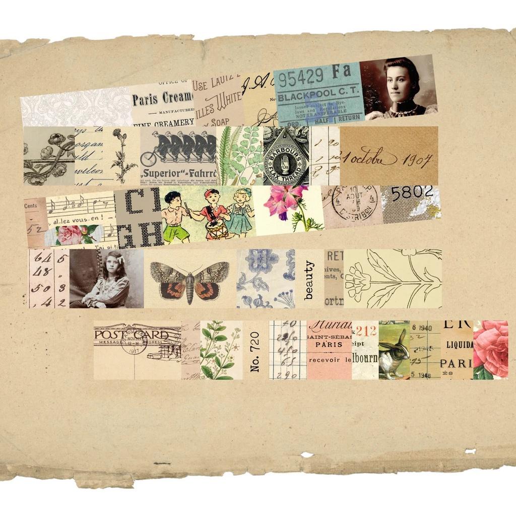Sticker tự cắt phong cách cổ điển - vintage trang trí sổ nhật kí, sổ tay | Bullet journal - kc012