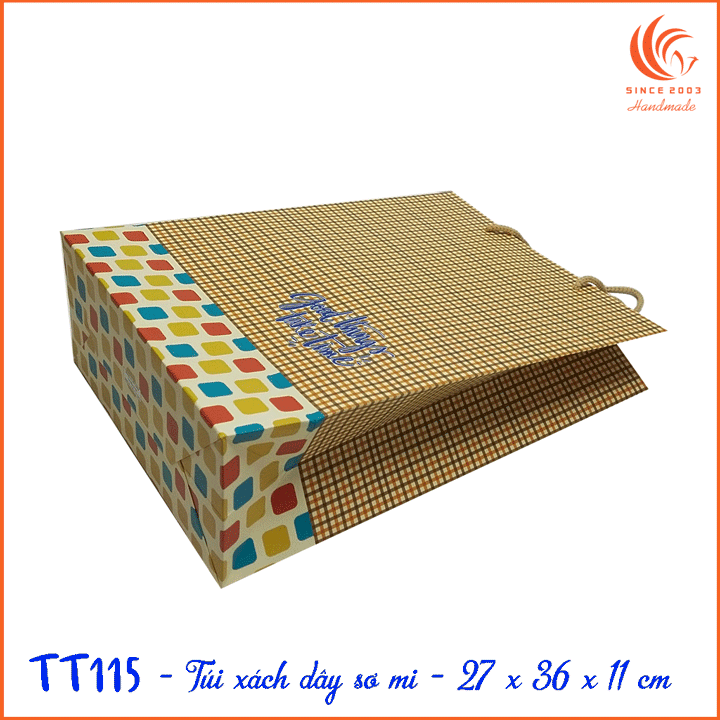 Túi giấy xách dây đựng áo sơmi TT115 - cao 36 x ngang 27 x rộng 11 cm - đựng quà tặng - áo sơ mi - Phượng Hoàng