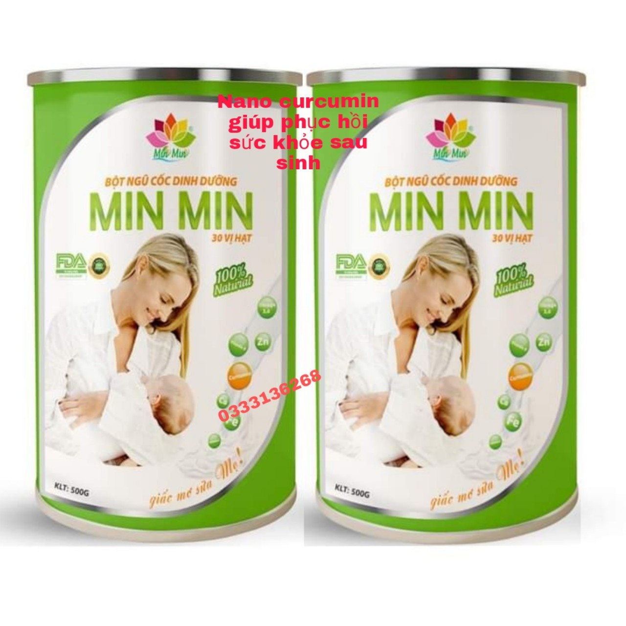 [COMBO 2 Hộp 1KG] Ngũ Cốc Cao Cấp Lợi Sữa Min Min 30 Hạt _ Chuyên Lợi Sữa và Phụ Hồi Sức Khỏe Sau Sinh (1 Hộp 500Gr)