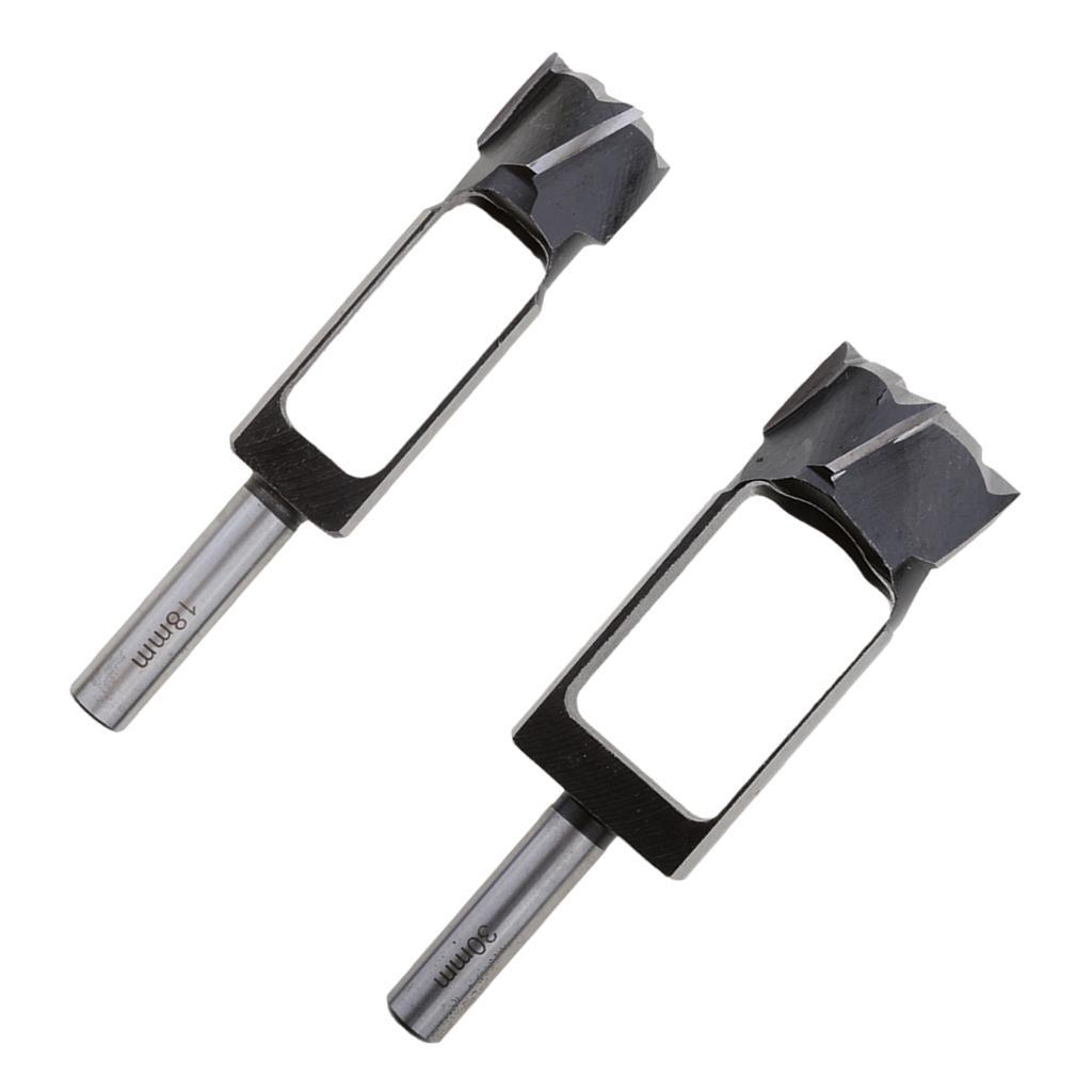 2PCS 18mm+30mm Tenon Plug Cutter Hardened High Carbon Steel Plug Cutting Hardened Carbon Steel for Long-lasting Cutting