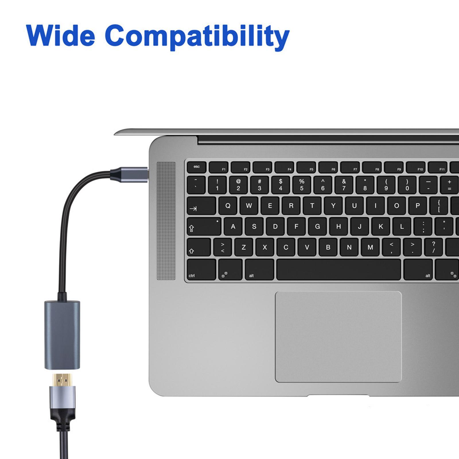 USB C to HDMI Adapter Cable High Speed Compact Portable for Laptop Office