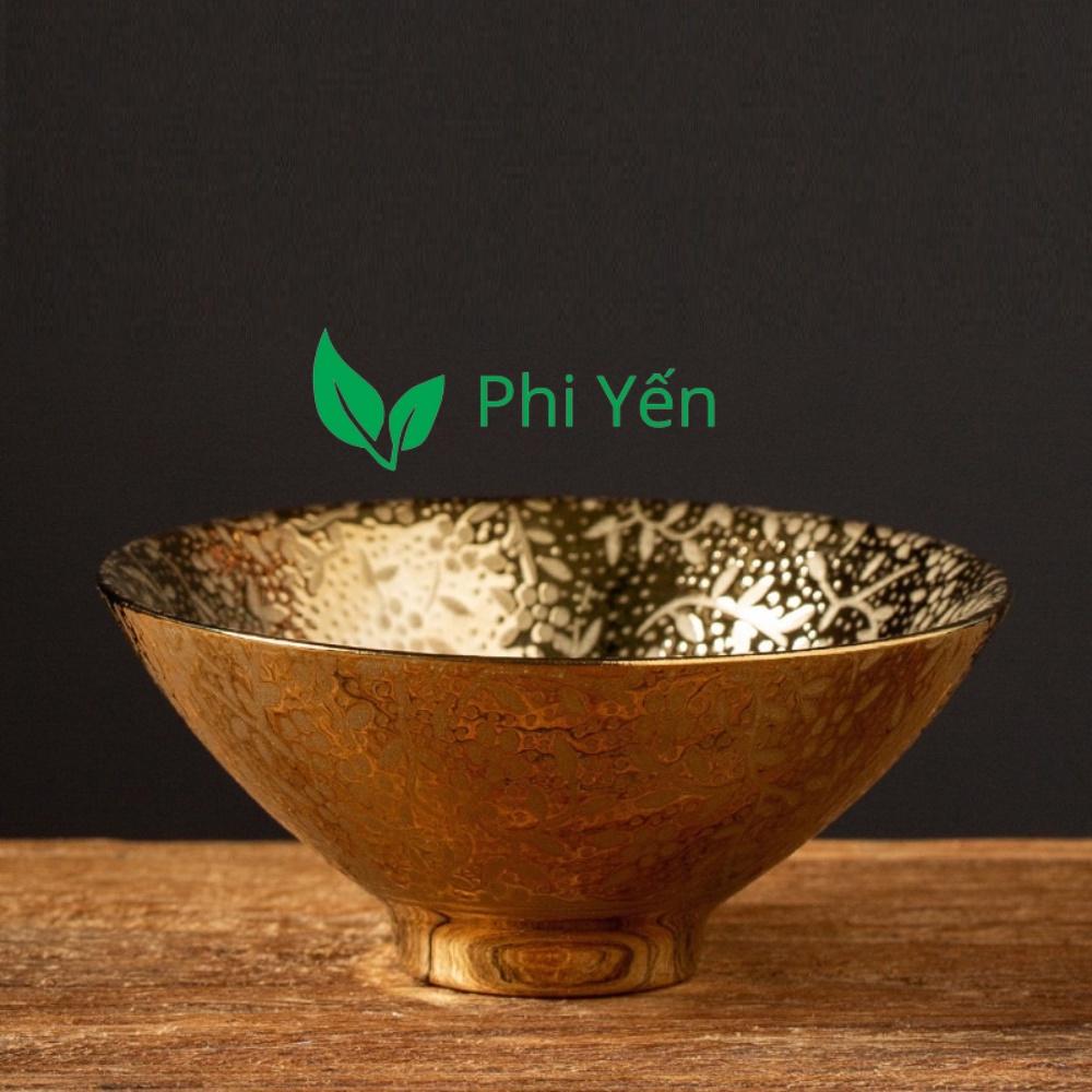 Chén Sứ Cảnh Đức dát vàng 24K