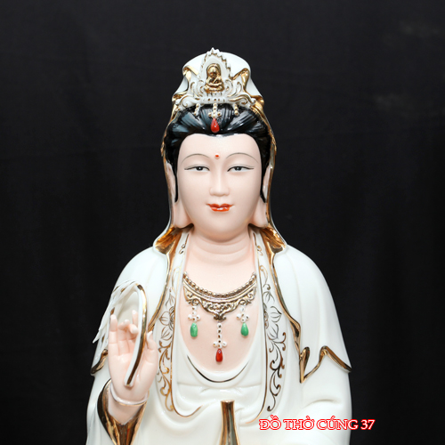TƯỢNG QUAN ÂM MEN SỨ ĐỨC HÓA