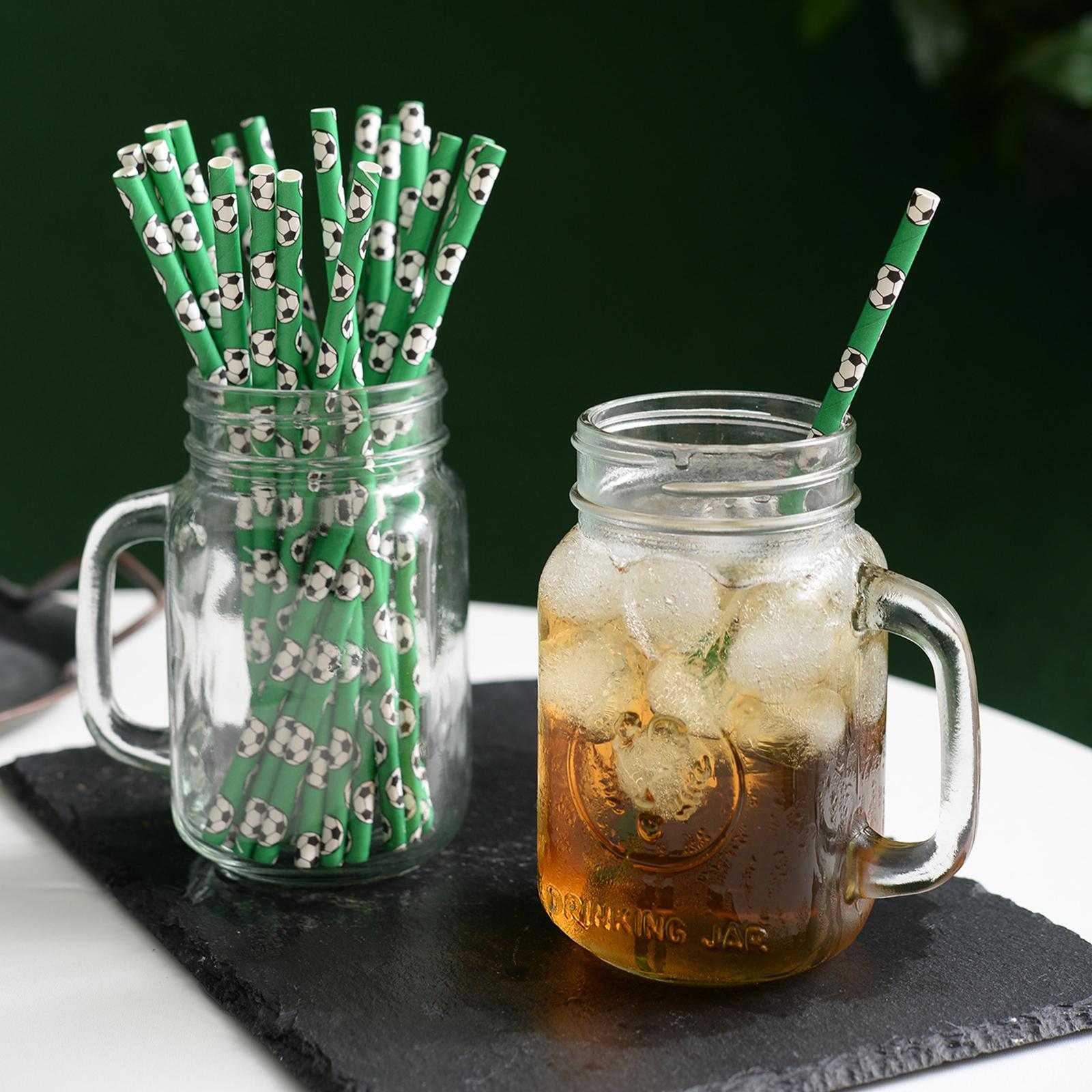 Set 100 Cái Ống Hút Uống Dùng Một Lần Cho Tiệc World Cup Bars Cocktail