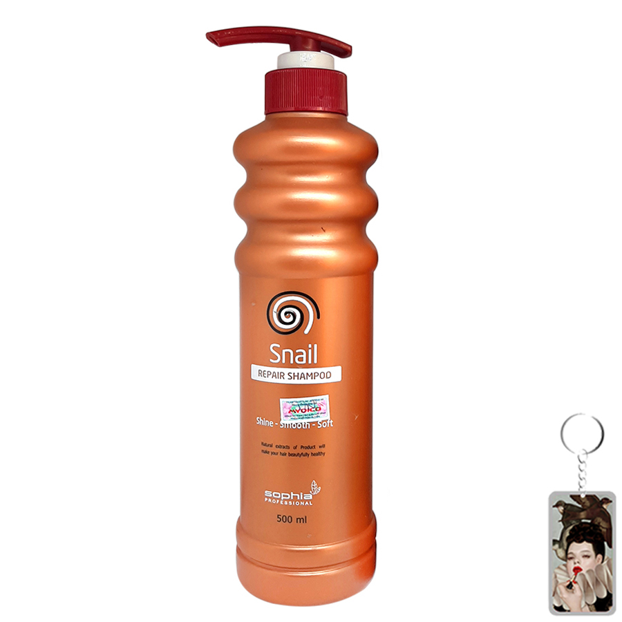 Dầu Gội Siêu Phục Hồi & Lưu Hương Sophia Profesional Snail Repair Shampoo Hàn Quốc 500ml tặng kèm móc khoá