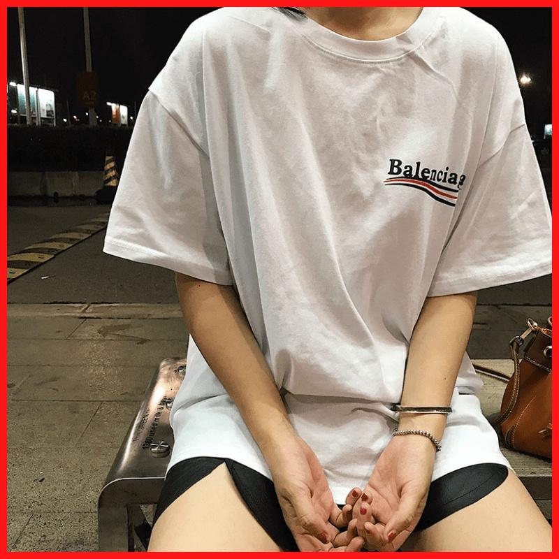 Áo Thun Nữ Unisex Tay Lỡ In Chữ BALENCIACA ATN2543 - J.A Shop