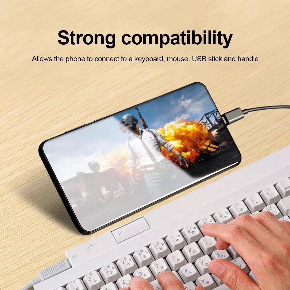 3 in1 Micro OTG Cổng USB Trò Chơi Bàn Phím Chuột Bộ Chuyển Đổi Cáp Cho Máy Tính Bảng Android Đen
