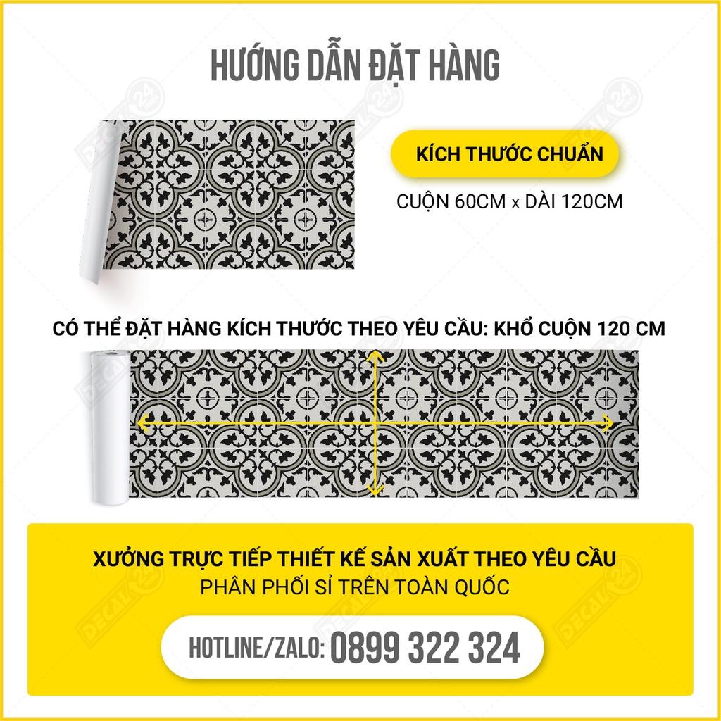 Decal KEO XÁM Dán Sàn Chuyên Dụng, Decal Cao Cấp Họa Tiết Gạch Bông Chống Trầy Xước, Chống Thấm Nước Đa Dạng Mẫu Mã