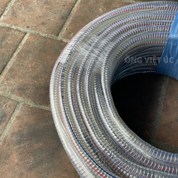 Ống nhựa PVC lõi thép phi 19mm cuộn 100m - Hàng nhập khẩu cao cấp