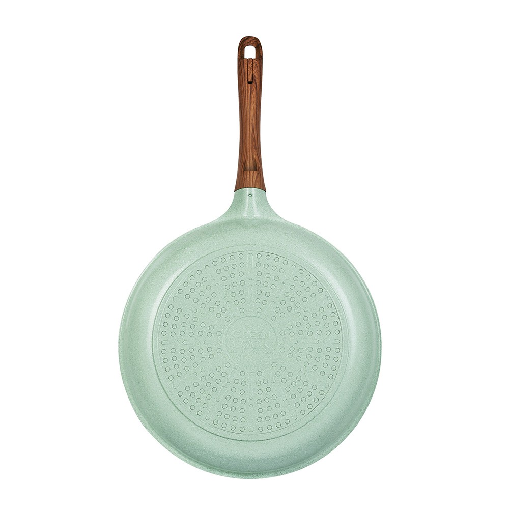 Chảo đúc 7 lớp chống dính đáy từ dùng trên mọi loại bếp Greencook GCP06-24 size 24cm, sâu 6.2cm, hàng y hình-Hàng chính hãng