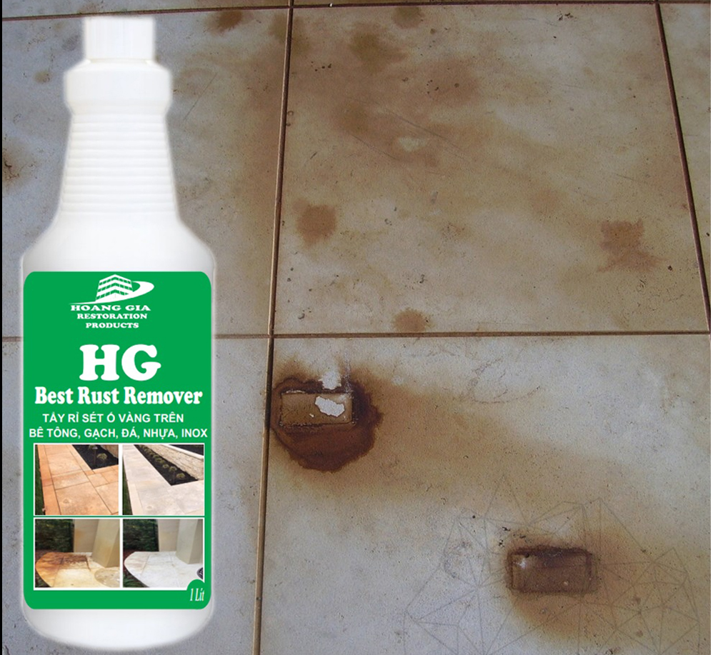 Hóa chất tẩy ố mốc rỉ sét trên đá , Bê tông, nhựa HG Best Rust Remover 1000ml