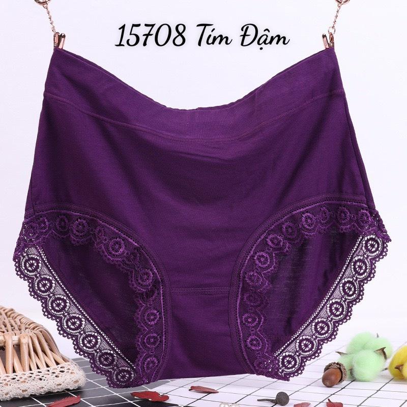 15708 Quần lót chip BIG SIZE lưng cao lai Ren