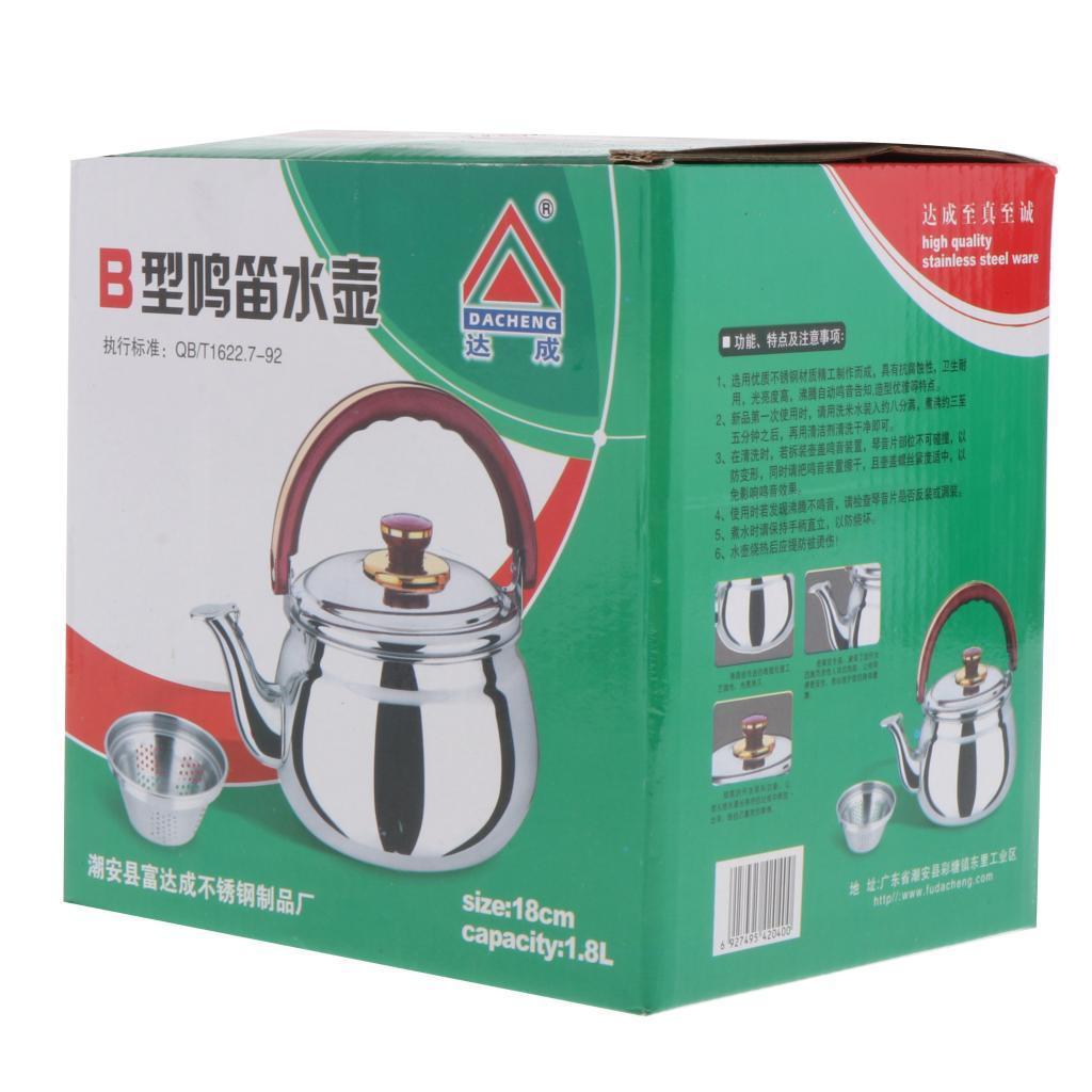 2pcs Stainless Steel Hot Water Kettle Pot With Whistle Sound,Tea Kettle 0.6L