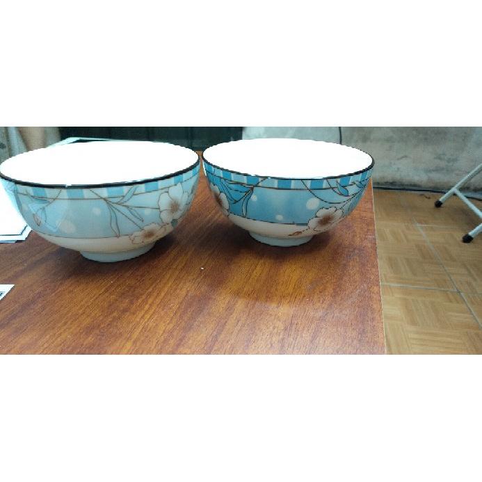 Xả Kho set 10 bát cơm sứ bát tràng hoa108