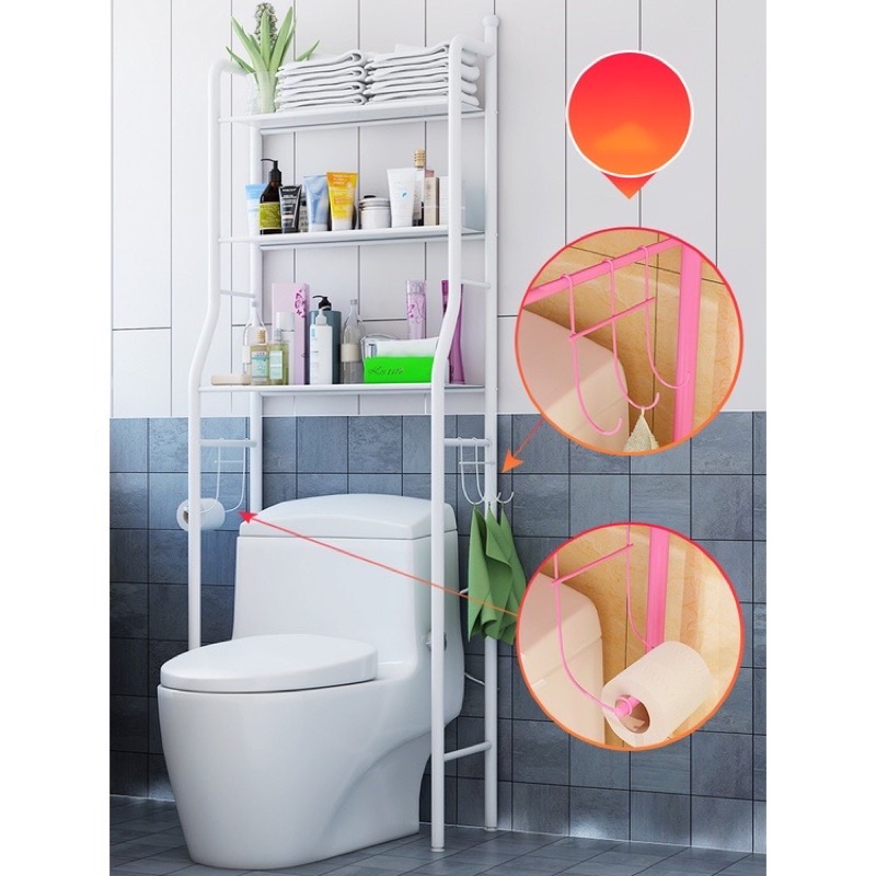 Kệ Nhà Vệ Sinh Bồn Cầu 3 Tầng, Giá Để Đồ Máy Giặt Cao Cấp